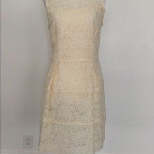 Nanette Lepore eyelet cream dress